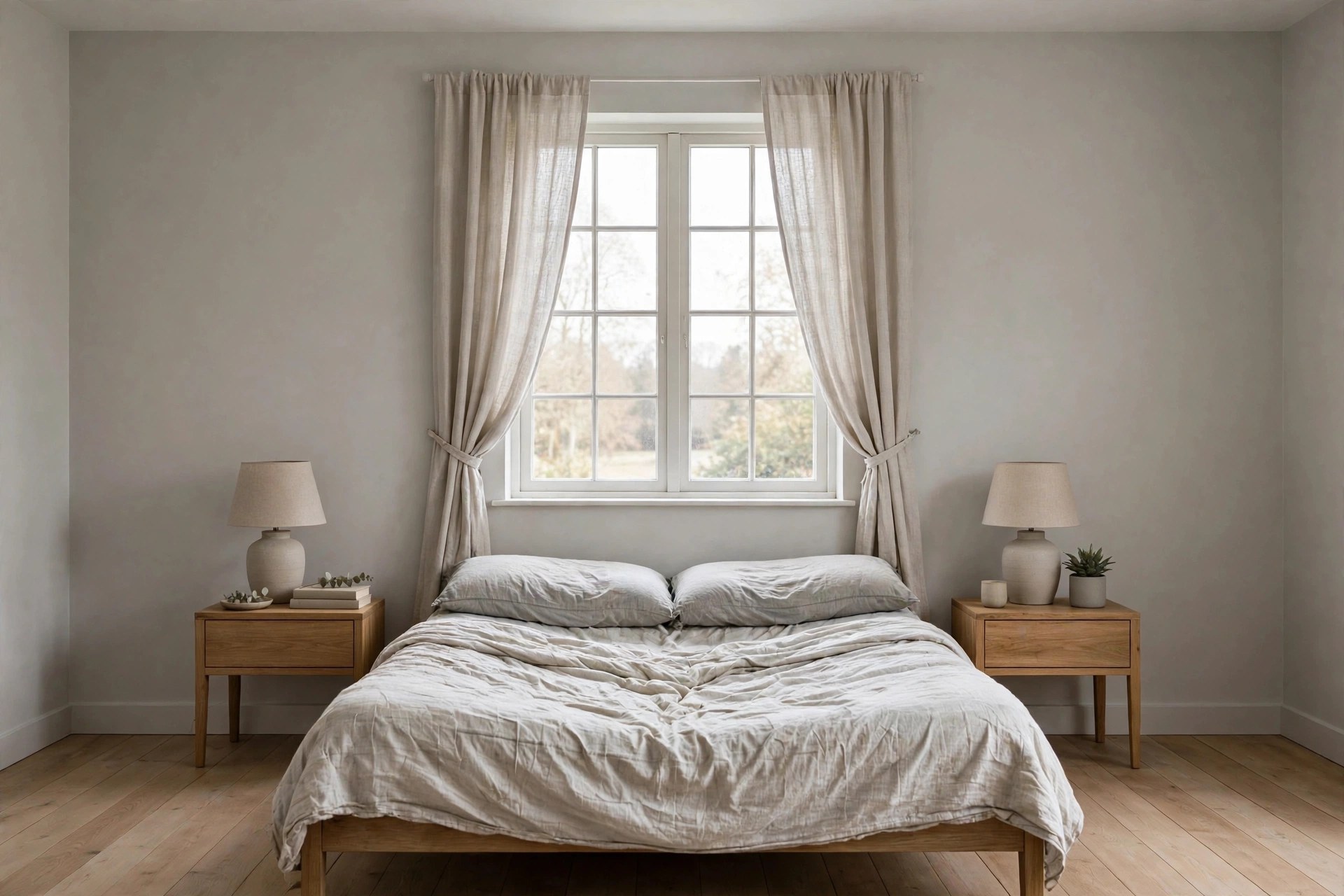 Bedroom with sagging old mattress and tired bedding